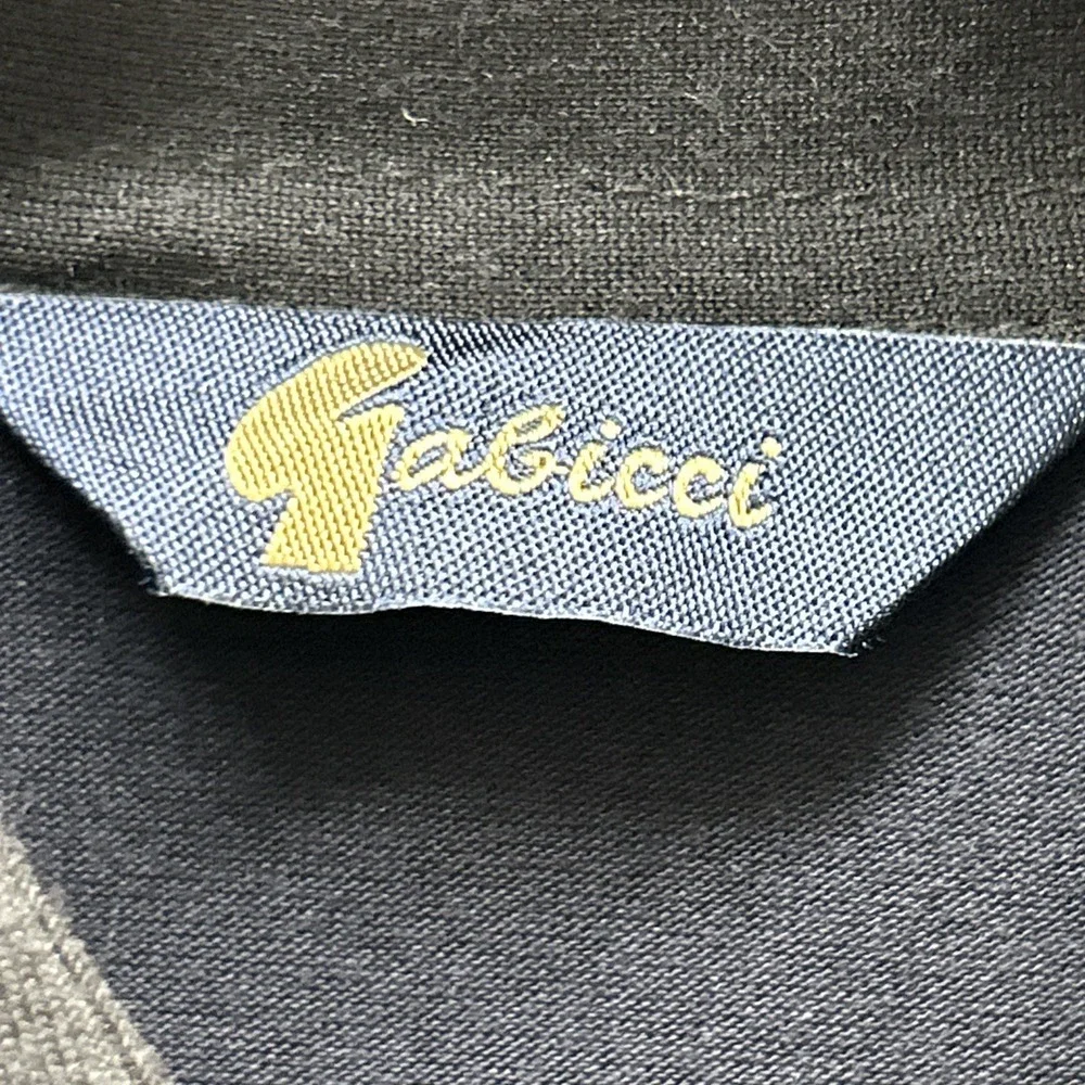 Gabicci Cotton Blend Pocket Polo Shirt Men Medium Logo Short Sleeve Black